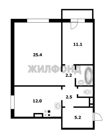 
  Продается 2-комн. квартира, 63.7 м², Николая Сотникова ул, д. 12
. Фото 13.