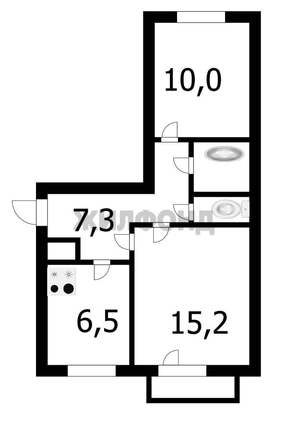 
  Продается 2-комн. квартира, 43 м², Забалуева ул, д. 12
. Фото 8.