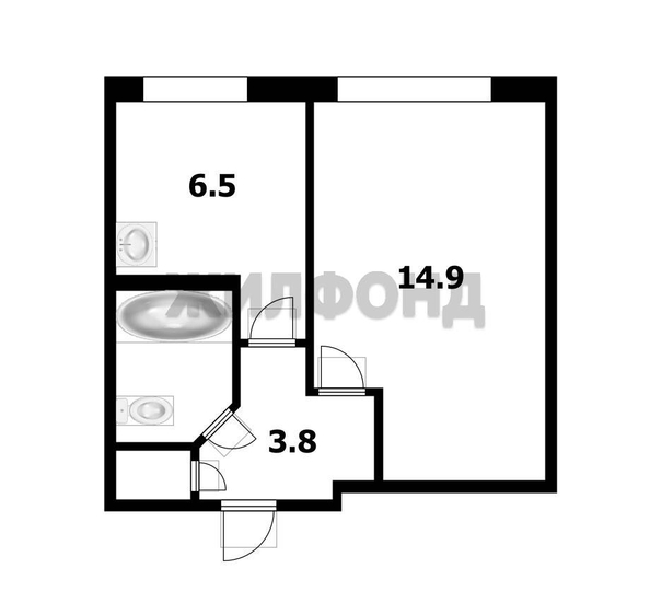 
  Продается 1-комн. квартира, 29.1 м², Петухова ул, д. 55/1
. Фото 8.