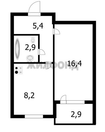 
  Продается 1-комн. квартира, 34.8 м², Бориса Богаткова ул, д. 260/1
. Фото 39.