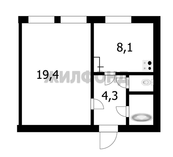 
  Продается 1-комн. квартира, 37.5 м², Филатова ул, д. 3
. Фото 1.