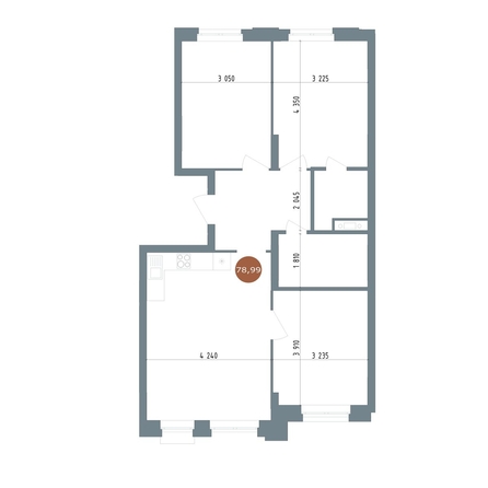 
  Продается 4-комн. квартира, 78.99 м², ЖК 19/56 Кварталы Телецентра, сек 6
. Фото 1.