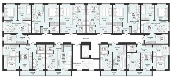 
  Продается 2-комн. квартира, 57.49 м², ЖК Одоевский, дом 4
. Фото 1.