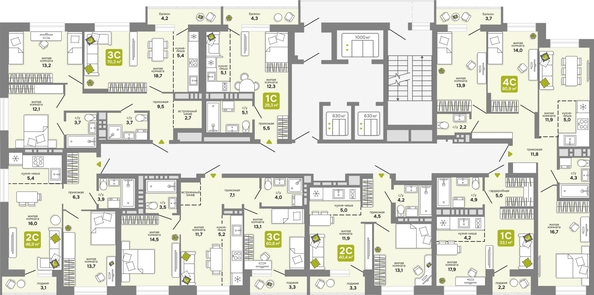 
  Продается 4-комн. квартира, 80.9 м², ЖК Счастливый квартал, дом 2
. Фото 1.