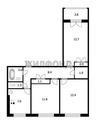 
  Продается 3-комн. квартира, 62 м², Русская ул, д. 9
. Фото 19.