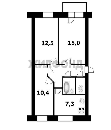 
  Продается 3-комн. квартира, 58.5 м², Забалуева ул, д. 80
. Фото 6.