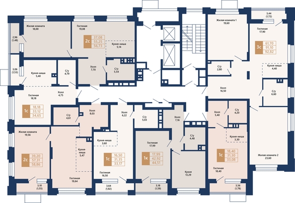 
  Продается 3-комн. квартира, 94.48 м², ЖК Легендарный-Северный, дом 2
. Фото 24.