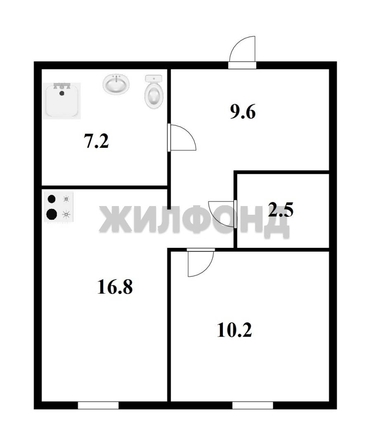 
  Продается 1-комн. квартира, 45.5 м², ЖК Оазис, 27/1, б/с 2,4,6
. Фото 32.