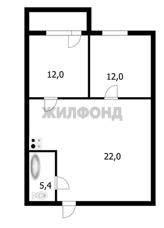 
  Продается 3-комн. квартира, 55 м², Кавалерийская ул, д. 7
. Фото 1.
