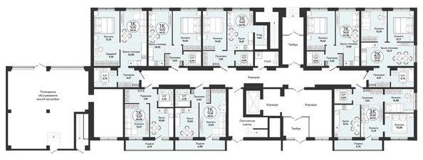 
  Продается 1-комн. квартира, 40.51 м², ЖК Одоевский, дом 4
. Фото 1.