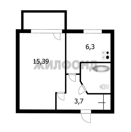 
  Продается 1-комн. квартира, 29.1 м², Палласа ул, д. 2/2
. Фото 7.