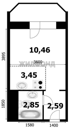 
  Продается студия, 19.9 м², Одоевского ул, д. 1/11
. Фото 6.
