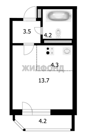 
  Продается студия, 25.7 м², Немировича-Данченко ул, д. 144/1
. Фото 18.