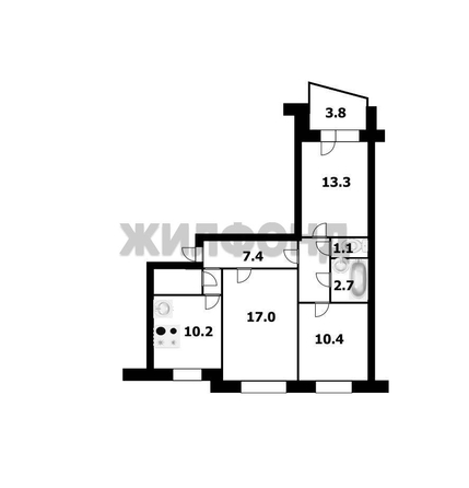 
  Продается 3-комн. квартира, 66.5 м², Тайгинская ул, д. 22/1
. Фото 1.