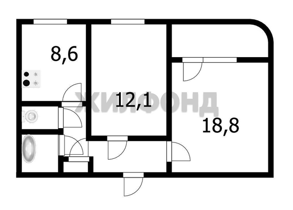 
  Продается 2-комн. квартира, 51 м², Связистов ул, д. 113
. Фото 13.