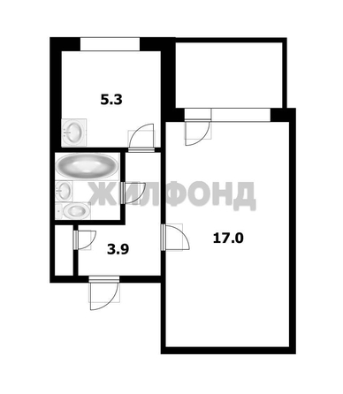 
  Продается 1-комн. квартира, 29.8 м², Новосибирская ул, д. 22
. Фото 2.