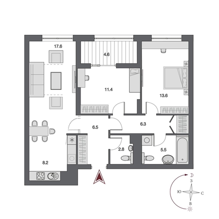 
  Продается 3-комн. квартира, 73.1 м², ЖК Дом Нобель
. Фото 1.