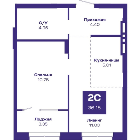 
  Продается 2-комн. квартира, 36.15 м², ЖК Базилик, дом 2
. Фото 1.