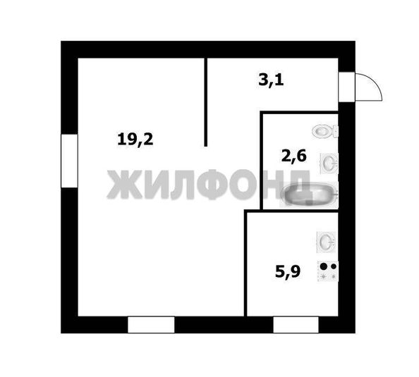 
  Продается 1-комн. квартира, 30.8 м², Макаренко ул, д. 31
. Фото 1.