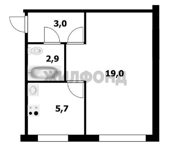 
  Продается 1-комн. квартира, 32.3 м², Выставочная ул, д. 11
. Фото 9.