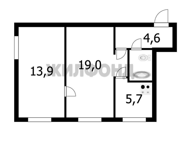 
  Продается 2-комн. квартира, 46.1 м², Петухова ул, д. 42
. Фото 10.