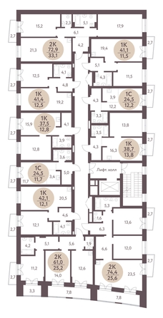 
  Продается 1-комн. квартира, 42.1 м², ЖК Зеленый город, дом 1
. Фото 1.