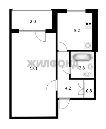 
  Продается 1-комн. квартира, 32.1 м², Терешковой ул, д. 12
. Фото 7.