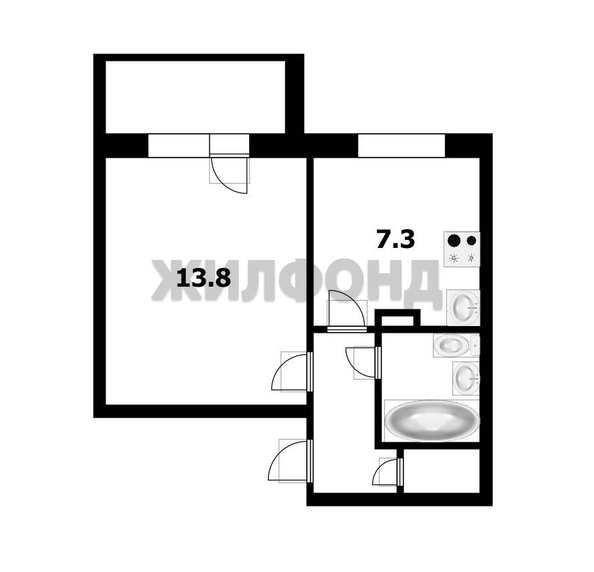 
  Продается 1-комн. квартира, 28.6 м², Экваторная ул, д. 14
. Фото 8.