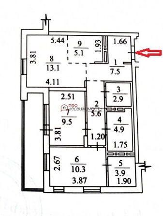 
  Продается 3-комн. квартира, 63 м², Большевистская ул, д. 100
. Фото 37.
