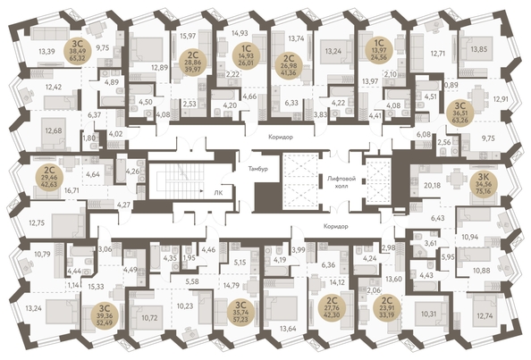 
  Продается 3-комн. квартира, 75.16 м², ЖК Urban-peaks (Урбан Пикс)
. Фото 1.