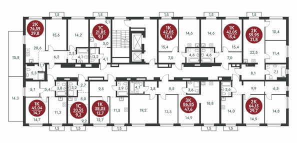 
  Продается 2-комн. квартира, 64.15 м², ЖК Скандинавские кварталы, дом 1
. Фото 1.