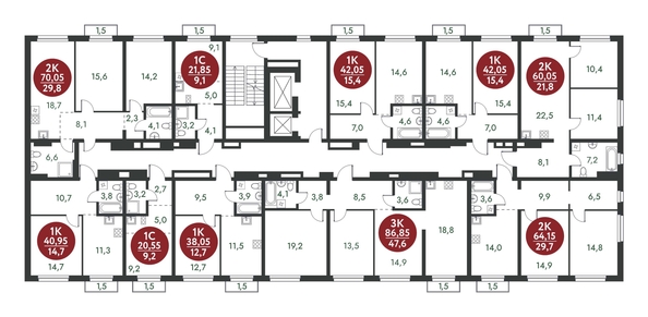 
  Продается 2-комн. квартира, 70.05 м², ЖК Скандинавские кварталы, дом 1
. Фото 1.