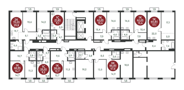 
  Продается 2-комн. квартира 70.05 м², в ЖК Скандинавские кварталы, дом 1. Фото 1.