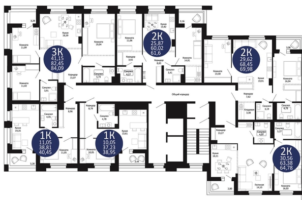 
  Продается 2-комн. квартира, 69.98 м², ЖК Первый на Рябиновой
. Фото 1.