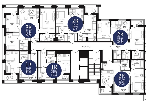 
  Продается 3-комн. квартира 84.09 м², в ЖК Первый на Рябиновой. Фото 1.