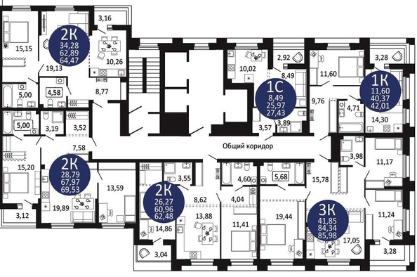 
  Продается 2-комн. квартира, 69.53 м², ЖК Первый на Рябиновой
. Фото 1.