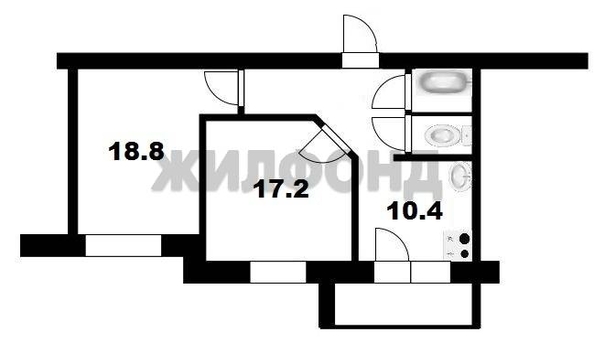 
  Продается 2-комн. квартира, 58.9 м², Поселок Кольцово, д. 17
. Фото 13.