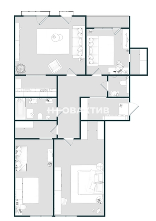 
  Продается 4-комн. квартира, 102 м², ЖК Онега, дом 8
. Фото 29.