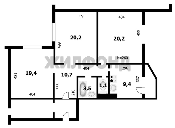 
  Продается 3-комн. квартира, 84.5 м², Горский мкр, д. 72
. Фото 16.