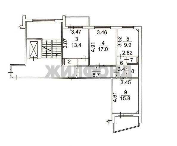 
  Продается 3-комн. квартира, 73.5 м², Петухова ул, д. 99/2
. Фото 29.