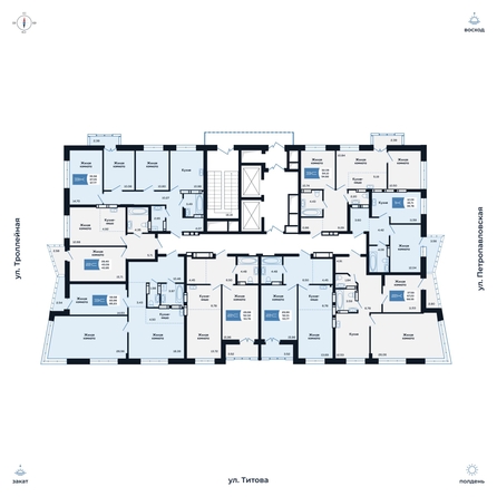 
  Продается 2-комн. квартира, 68.95 м², ЖК Салют, дом 1
. Фото 1.
