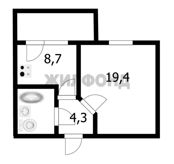 
  Продается 1-комн. квартира, 37.1 м², Выборная ул, д. 125/1
. Фото 11.