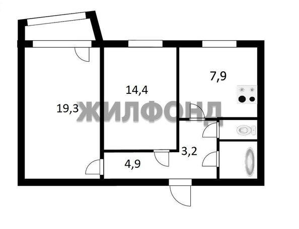 
  Продается 2-комн. квартира, 53.5 м², Гаранина ул, д. 25/2
. Фото 22.