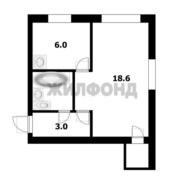 
  Продается 1-комн. квартира, 31.8 м², Оловозаводская ул, д. 14
. Фото 9.