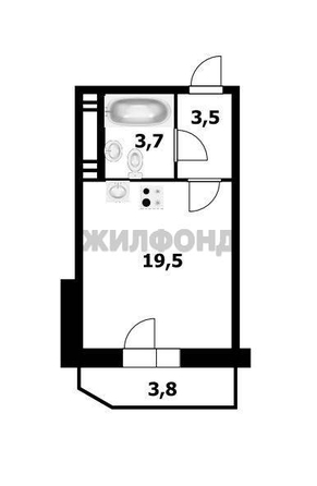 
  Продается студия, 26.7 м², Горский мкр, д. 75
. Фото 19.