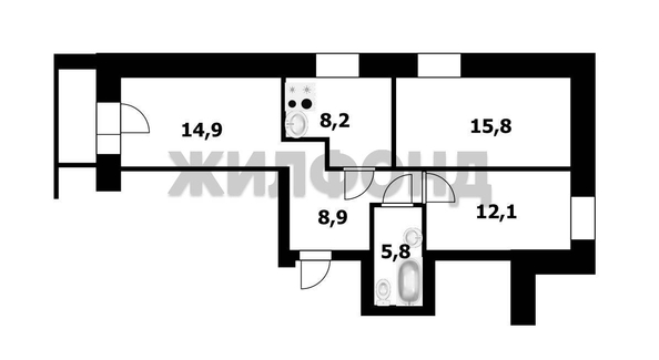 
  Продается 3-комн. квартира, 65.7 м², Стрижи мкр, д. 11
. Фото 20.