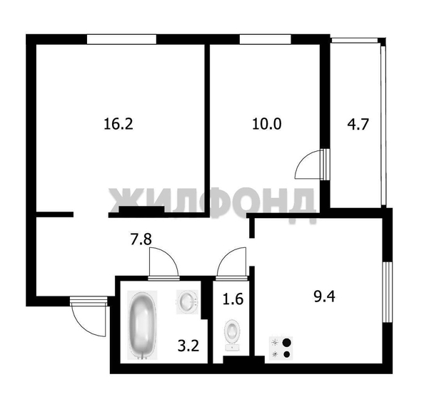 
  Продается 2-комн. квартира, 48.6 м², ЖК Время
. Фото 12.