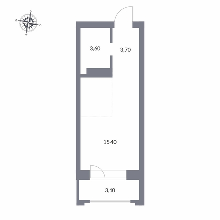 
  Продается студия, 26.2 м², ЖК Державина, 50
. Фото 1.
