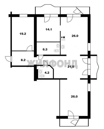 
  Продается 4-комн. квартира, 146.3 м², Нарымская ул, д. 17/2
. Фото 25.