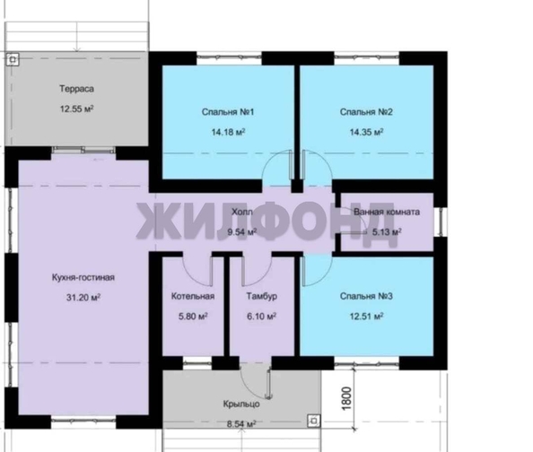 
  Продается дом, 98 м², рабочий поселок Ордынское
. Фото 2.